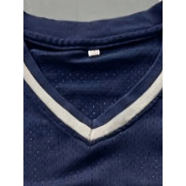Men'S # 3 Deep Blue Basketball Sweatshirt Suitable For Training, Competition, Team Sports S-XXXL
