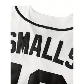 Men's American Baseball Jersey #10 - White V-Neck Loose Fit 