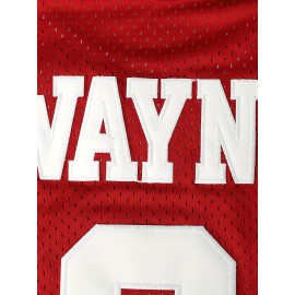 Men'S American Basketball Shirt # 9 Red Basketball Sports Shirt Suitable For Competition Training Casual Outerwear In Spring, Summer, And Autumn Breathable Round Neck Embroidered Polyester Loose Micro Elastic Fabric Size S-XXXL