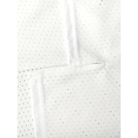 Wayman Hillman College #9 Men's Basketball Jersey - Breathable, Loose-Fit White Mesh Vest with Red & Black Striped Accents, 