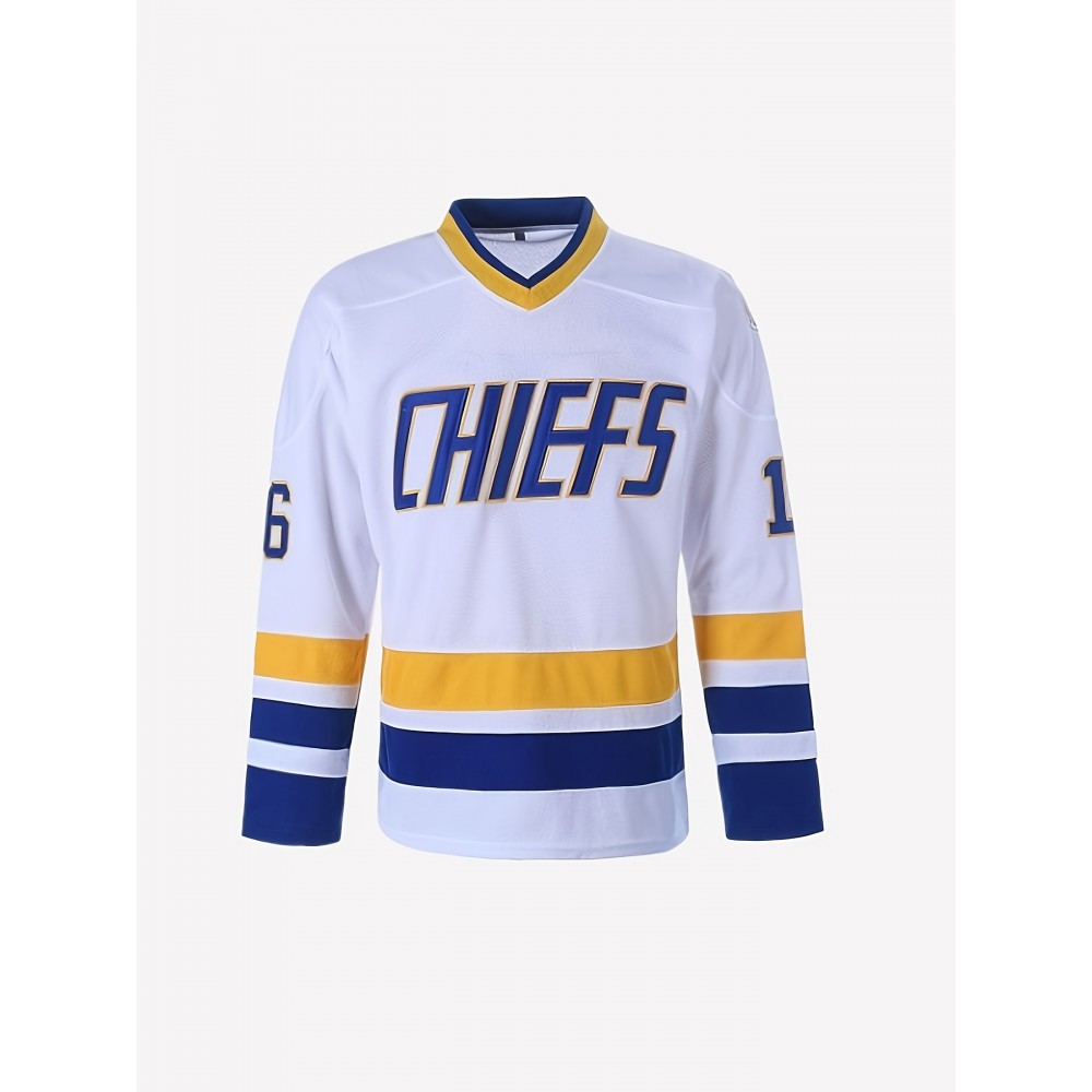 Hanson Brothers Charlestown Chiefs Slap Shot Moive #16 Ice Hockey Jersey Stitched Letters And Numbers S-XXXL
