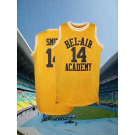 Men'S Basketball Shirt # 14 Yellow Sportswear For Spring, Summer, And Autumn, Size S-XXXL