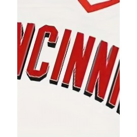 Men'S # 19 White Pullover Baseball Casual Sports Shirt Suitable For Training, Competition, Team Sports S-3XL