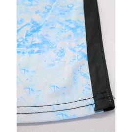 Customizable Youth Soccer Jersey - V-Neck Athletic Top with Name & Number, Light Blue & White Pattern, Breathable Fabric for Soccer, Running, Beach & Casual Wear, Soccer Accessories, Soccer Player Gear, Sporty Youth Design, Comfortable Fit