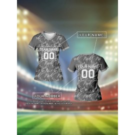 Customizable Women'S V-Neck Football Jersey - 